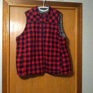 Buffalo plaid vest